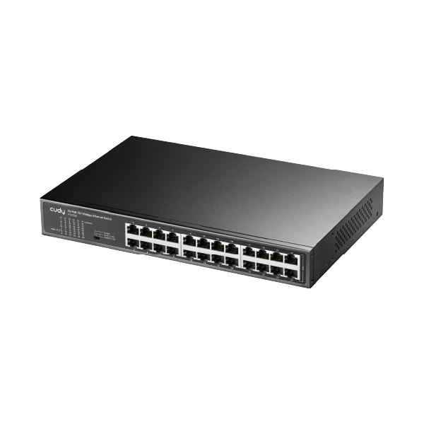 Cudy FS1024 24-პორტიანი სვიჩი 10/100 Mbps მეტალის კორპუსით
