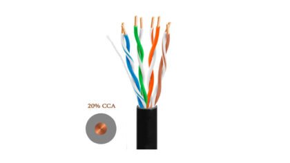 UTP Cat5e გარე კაბელი 20% სპილენძი