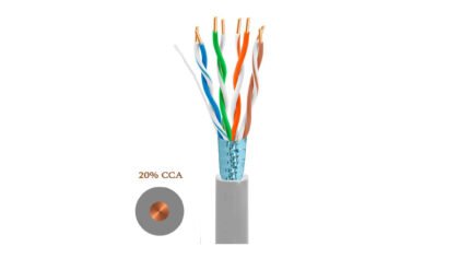 FTP Cat5e შიდა კაბელი 20% სპილენძი